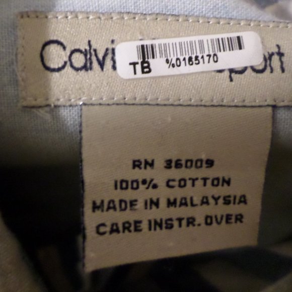 Calvin Klein Sport Women's Snap Front Oversized Stripe Shirt Sz L - Picture 6 of 6